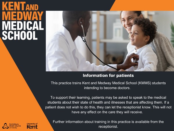 Poster showing training information